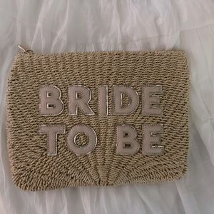 Stoney Clover Lane Woven Bride To Be Flat Pouch